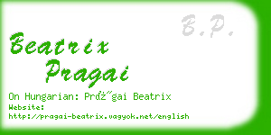 beatrix pragai business card